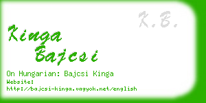 kinga bajcsi business card